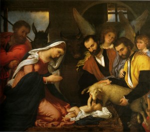 ADORAZIONE DEI PASTORI LORENZO LOTTO